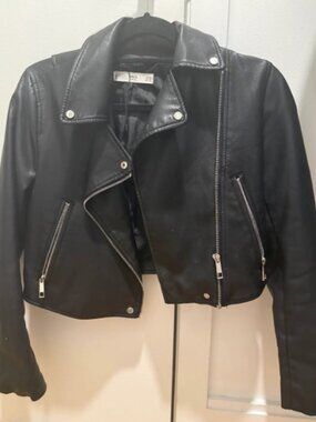 Mango XS Faux Leather Jacket